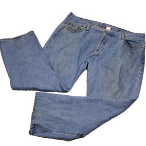 Levi's 501 Vintage Blue Light Wash Five Pocket Button Fly Straight Leg Jean